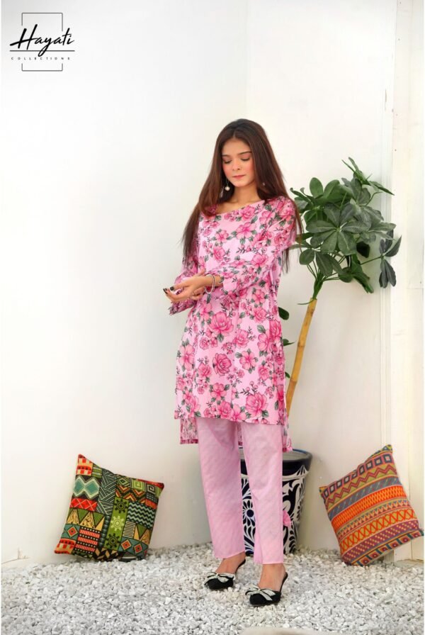 Printed | 2 Piece Premium Lawn | Pink
