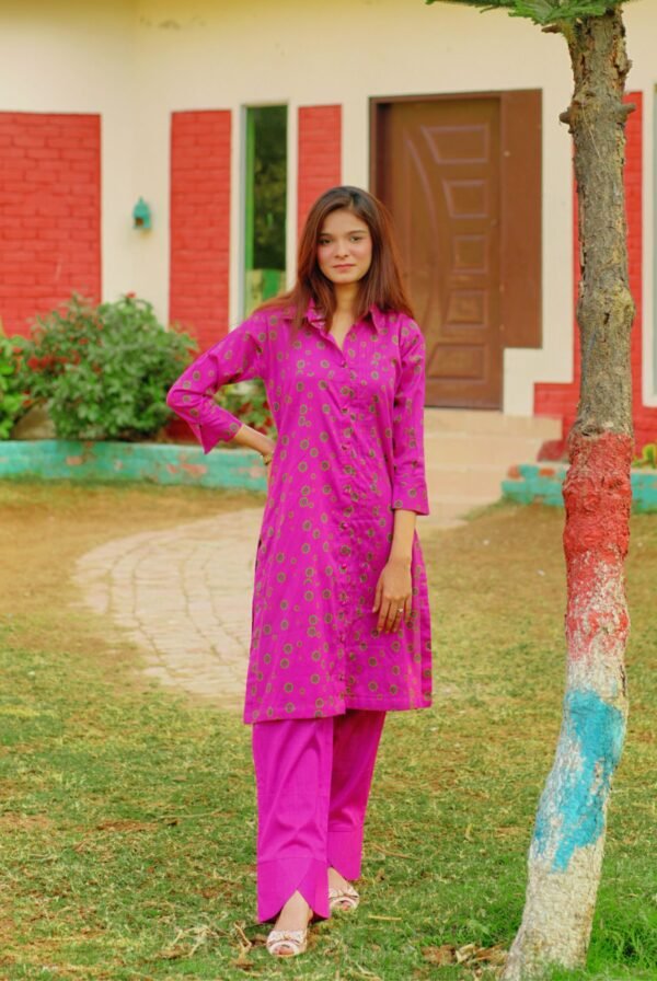 Printed | 2 Piece Premium Lawn | Dark Pink